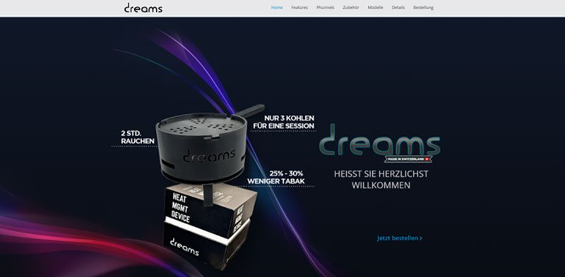 Website Dreams HMD – Heat Management Device Made in Switzerland